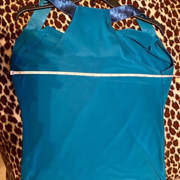 Turquoise With Sequence straps women’s top - Picture 4 of 10